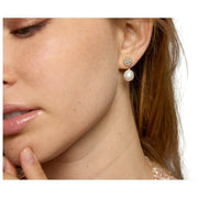 Pearls of the Orient Snowflake Pearl Drop øreringe - guld/hvid