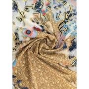 Pulver Bomuld Poplin Blomster Hedgerow Print tørklæde - Mos Grøn