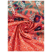 Pulver Bomuld Poplin Blomster Hedgerow Print tørklæde - Mandarin
