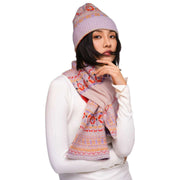Powder Fair Isle Cozy Scarf - Cream Mix