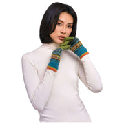 Powder Fair Isle Handsker - Denim Mix