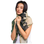 Powder Midnight Orchid Wrap Scarf - Hvid