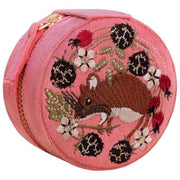 Powder Rund Velvet Mouse smykkeskrin - Pink