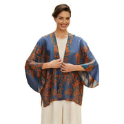 Powder Tapestry Kimono Jacket - Denim Blue