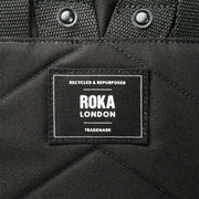 Roka Bantry B Small All Black Recycled Canvas Backpack - Ash Black