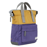 Roka Bantry B Small Creative Waste Two Tone Recycled Nylon Backpack - Corn Yellow/Mulberry Purple