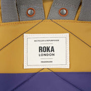 Roka Bantry B Small Creative Waste Two Tone Recycled Nylon Backpack - Corn Yellow/Mulberry Purple