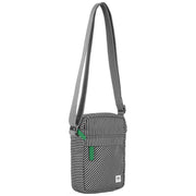 Roka Bond Mixed Hickory Recycled Canvas Crossbody Bag - Green/Black/White