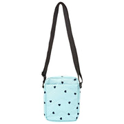 Roka Bond Genbrugt Canvas Crossbody-taske - Blå/Blå Hjerter