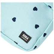 Roka Bond Genbrugt Canvas Crossbody-taske - Blå/Blå Hjerter