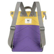 Roka Canfield B Medium Creative Waste Two Tone Recycled Canvas Backpack - Imperial Purple/Bamboo Yellow