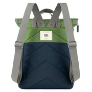 Roka Canfield B Medium Creative Waste Two Tone Recycled Nylon Backpack - Midnight Blue/Avocado Green