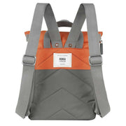 Roka Canfield B Small Creative Waste Two Tone Recycled Nylon Backpack - Graphite Grey/Burnt Orange