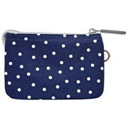 Roka Carnaby Lille Genbrugslærreds tegnebog - Navy Polka Dot