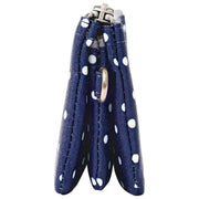 Roka Carnaby Lille Genbrugslærreds tegnebog - Navy Polka Dot