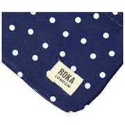 Roka Carnaby Lille Genbrugslærreds tegnebog - Navy Polka Dot