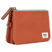 Roka Carnaby Small Recycled Canvas Wallet - Pumpkin Orange