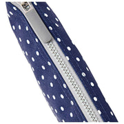 Roka Carnaby XL genanvendt lærreds crossbody taske - Navy Polka Dot