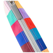 Roka Carnaby XL genanvendt lærreds crossbody taske - bred stribet multi-farve