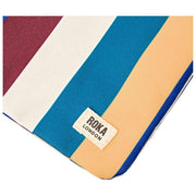 Roka Carnaby XL genanvendt lærreds crossbody taske - bred stribet multi-farve