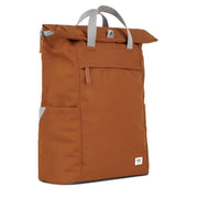 Roka Finchley A Large Recycled Canvas Backpack - Bran Brown