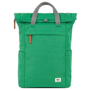 Roka Finchley A Medium Sustainable Canvas Backpack - Mountain Green