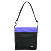 Roka Kennington B Medium Creative Waste Two Tone Recycled Nylon Crossbody Bag - Black/Simple Purple