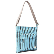 Roka Kennington B Medium Genbrugt Canvas Crossbody-taske - Blå Strib