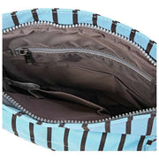 Roka Kennington B Medium Genbrugt Canvas Crossbody-taske - Blå Strib