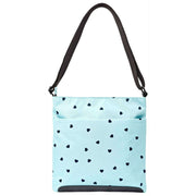 Roka Kennington B Medium Genbrugt Canvas Crossbody-taske - Blå/Blå Hjerter