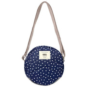 Roka Paddington B genbrugslærred Crossbody taske - Navy Polka Dot