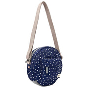 Roka Paddington B genbrugslærred Crossbody taske - Navy Polka Dot