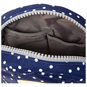 Roka Paddington B genbrugslærred Crossbody taske - Navy Polka Dot