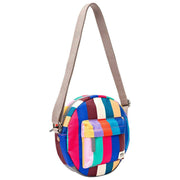 Roka Paddington B genanvendt lærreds crossbody taske - bred stribet multi-farve