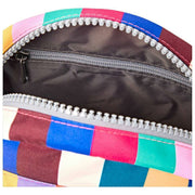 Roka Paddington B genanvendt lærreds crossbody taske - bred stribet multi-farve