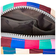 Roka Paddington B genanvendt lærreds crossbody taske - bred stribet multi-farve