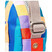 Roka Paddington B genanvendt lærreds crossbody taske - bred stribet multi-farve