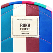 Roka Paddington B genanvendt lærreds crossbody taske - bred stribet multi-farve