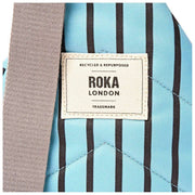 Roka Willesden B Stor genbrugslærred Crossbody-taske - Blå Strib