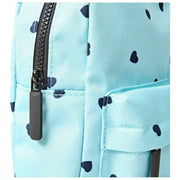 Roka Willesden B Large Genbrugt Canvas Crossbody Taske - Blå/Blå Hjerter