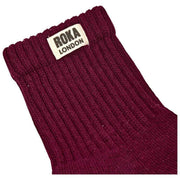 Roka Windsor Solid Crew Sokker - Plum Burgundy