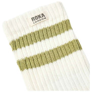 Roka Windsor Stripe Crew Sokker - Avocado Grøn