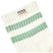 Roka Windsor Stripe Crew Sokker - Matcha Green