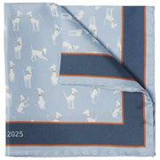 Simon Carter Gervaise Pocket Square - Blå/Hvid