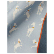 Simon Carter Gervaise Pocket Square - Blå/Hvid