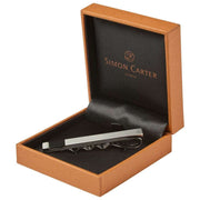 Simon Carter Onyx Børstet Tie Slide - Sølv/Sort