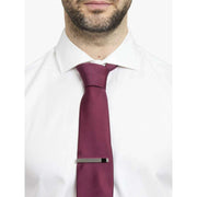 Simon Carter Onyx Børstet Tie Slide - Sølv/Sort