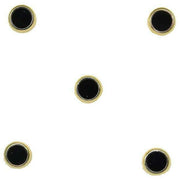 Sophos Round Dress Studs - Black/Gold