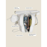 Stackers Heart Skuldertaske - White Pebble