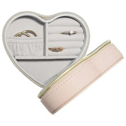Stackers Heart Travel smykkeskrin - Blush Raffia